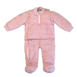 Buckle Me Girls Pink Toast Snowsuit size: 12 Months